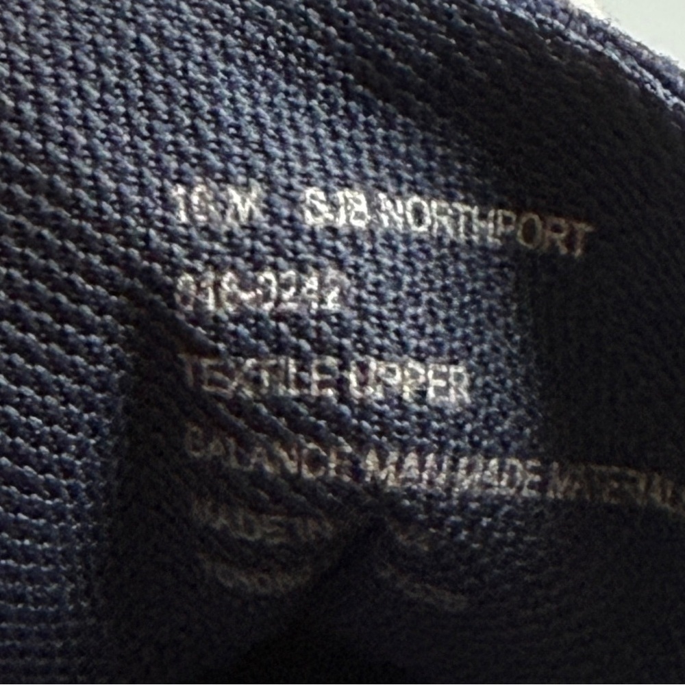 St. John's Bay Northport Boat Shoes Size Men 10M Navy Blue Canvas Sneakers - Picture 8 of 9
